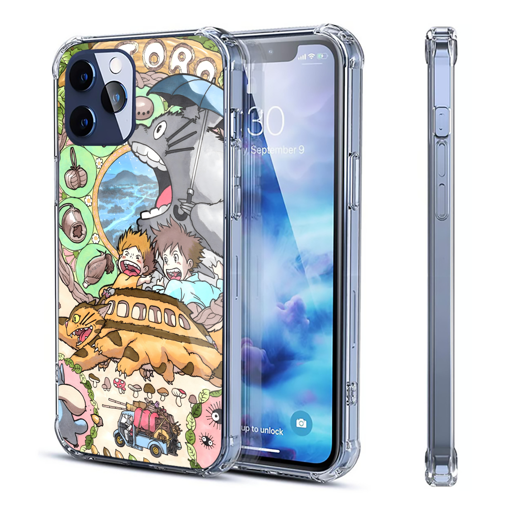 （画像用） となりのトトロ 草壁メイ 草壁サツキ My Neighbor Totoro Satsuki Kusakabe Mei Kusakabe 【iPhone 12シリーズ対応】透明スマホケース（クリアソフトケース）